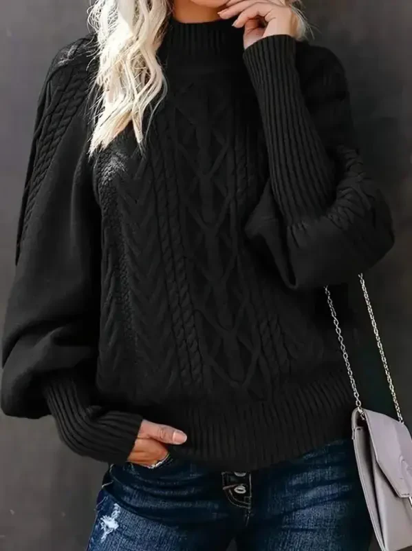 Kadın Uzun Kollu Balıkçı Yaka Triko Kazak - 3