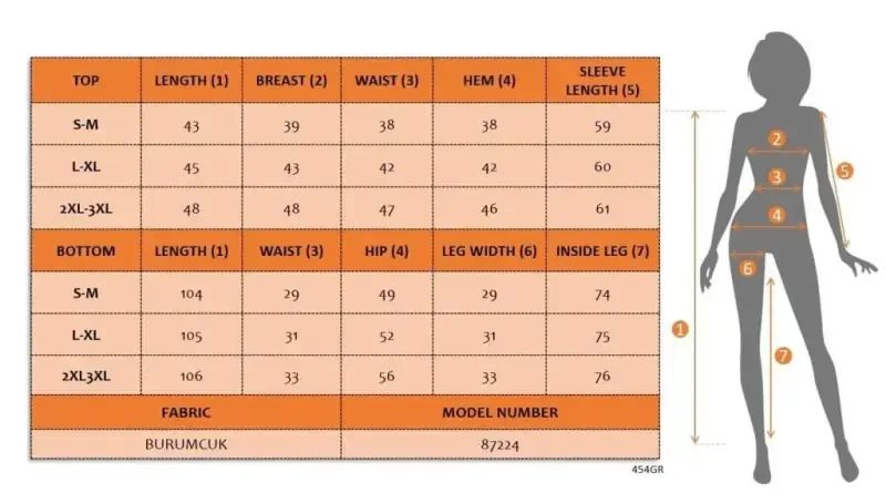 Kadın Uzun Kollu Bisiklet Yaka Desenli Burgu Bluz Ve Pijama Ikili Takım - 7