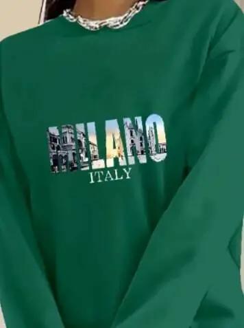 Kadın Uzun Kollu Bisiklet Yaka Desenli Viskon Iki Iplik Bluz - 3