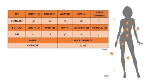Kadın Uzun Kollu Bisiklet Yaka Kısa Trıko Bluz Ve Pantolon Ikili Takım - 6