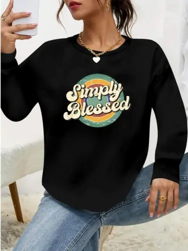 Kadın Uzun Kollu Bisiklet Yaka Viskon Iki Iplik Bluz - 1