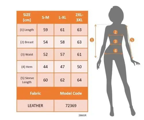 Kadın Uzun Kollu önden Fermuarlı Deri Kısa Ceket - 6