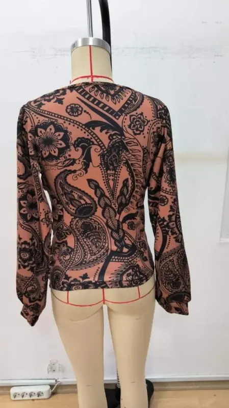 Kadın Uzun Kollu V Dantel Yakalı Modal Bluz - 7