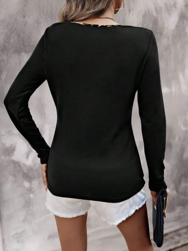 Kadın Uzun Kollu V Yakalı Kaşkorse Bluz - 3