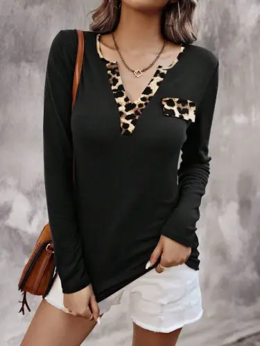 Kadın Uzun Kollu V Yakalı Kaşkorse Bluz - 5