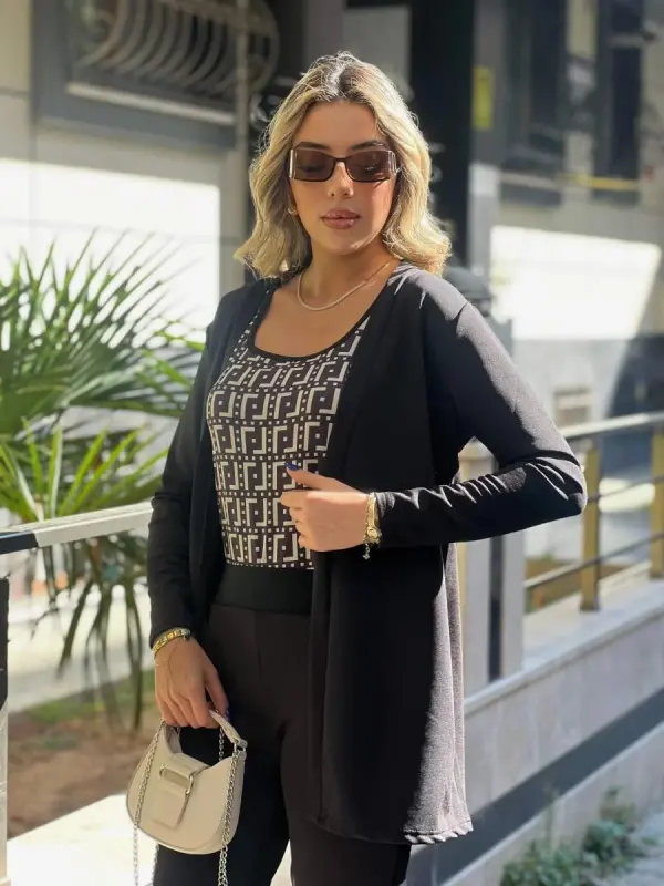 Kadın Uzun Kollukrep üçlü Takım - 2
