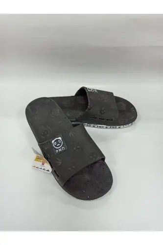 Kadın Ve Çocuk Siyah Panda Desen Baskılı Havuz Deniz Banyo Plaj Ve Günlük Terlik- Altın Adım-SİYYAH PANDA 