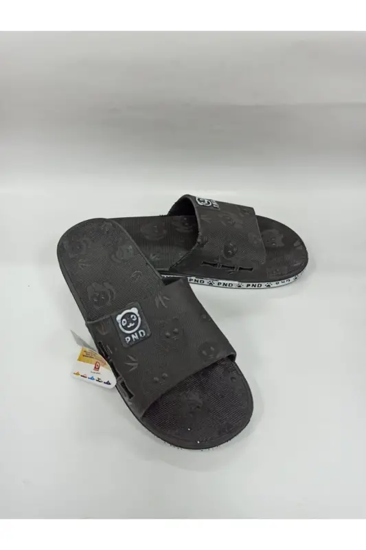Kadın Ve Çocuk Siyah Panda Desen Baskılı Havuz Deniz Banyo Plaj Ve Günlük Terlik- Altın Adım-SİYYAH PANDA - GEZER