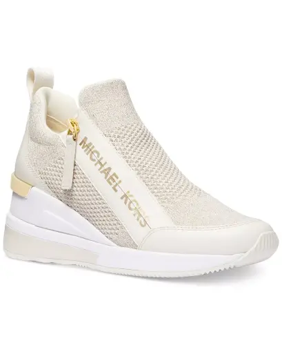 Women's Willis Knit Trainer Wedge Sneakers - Champagne Knit - 1