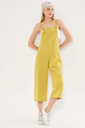 Kadın Yağ Yeşili Bahçıvan Tulum ARM-20K001117-Yağ Yeşili 