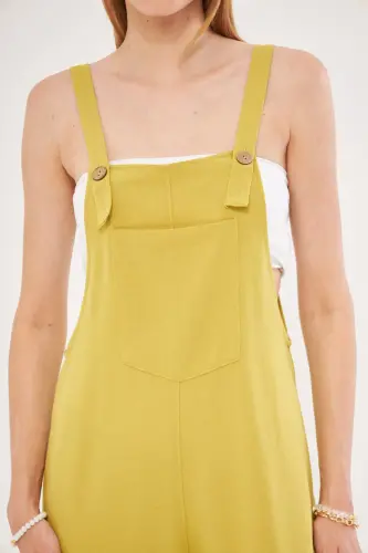 Kadın Yağ Yeşili Bahçıvan Tulum ARM-20K001117-Yağ Yeşili - ARMONIKA (1)