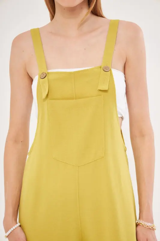 Kadın Yağ Yeşili Bahçıvan Tulum ARM-20K001117-Yağ Yeşili - 2