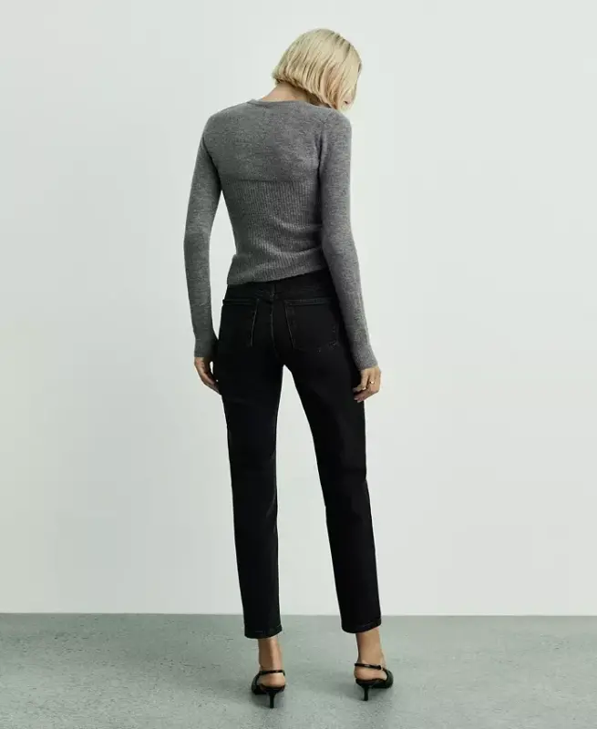 Women's New Mom Comfort High-Rise Jeans - Black denim - 2