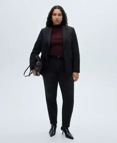 Women's New Mom Comfort High-Rise Jeans - Black denim - 4