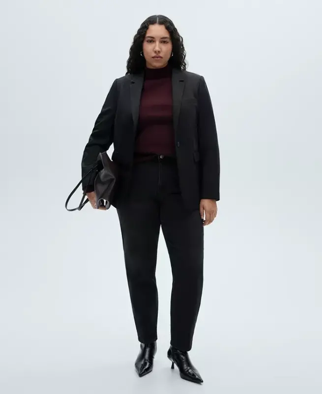 Women's New Mom Comfort High-Rise Jeans - Black denim - 4
