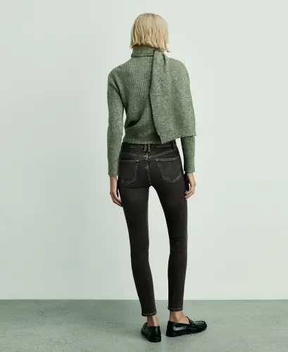 Women's Newisa Medium-Rise Skinny Jeans - Open Gray - 3