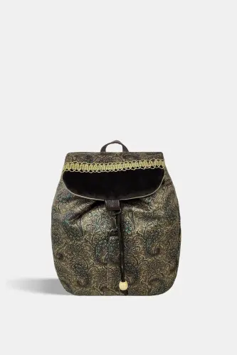 Kadın Yeşil El Yapımı Sırt Çantası-YeşilŞal 