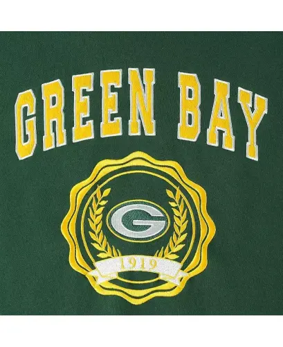 Women's Green Green Bay Packers Becca Drop Shoulder Pullover Hoodie - TOMMY HILFIGER (1)