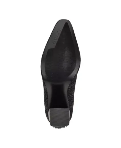 Women's Yonel Block Heel Stretch Knit Logo Dress Booties - Black - 5