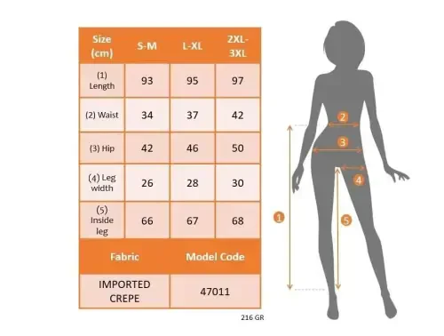 Kadın Yüksek Bel Ithal Krep Pantolon - 8