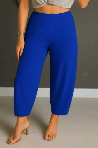 Kadın Yüksek Bel Krep Pantolon - 3
