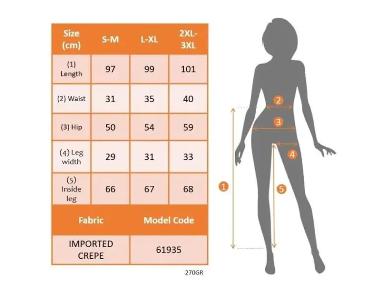 Kadın Yüksek Bel önden Taşlı Ve Tokalı Ithal Krep Pantolon - 4