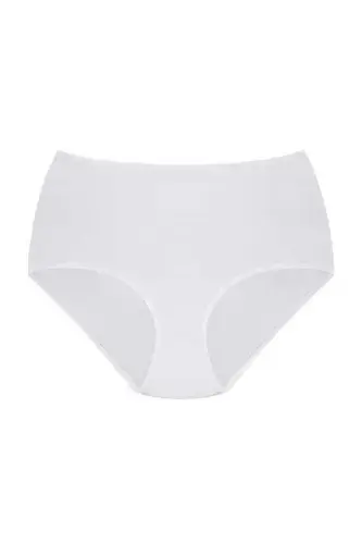 Kadın Yüksek Bel Pamuklu Slip Külot 3'lü Paket Renkli Esnek Kumaş - 3