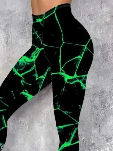 Kadın Yüksek Bel Renk Detaylı Dalgıç Tayt - 2