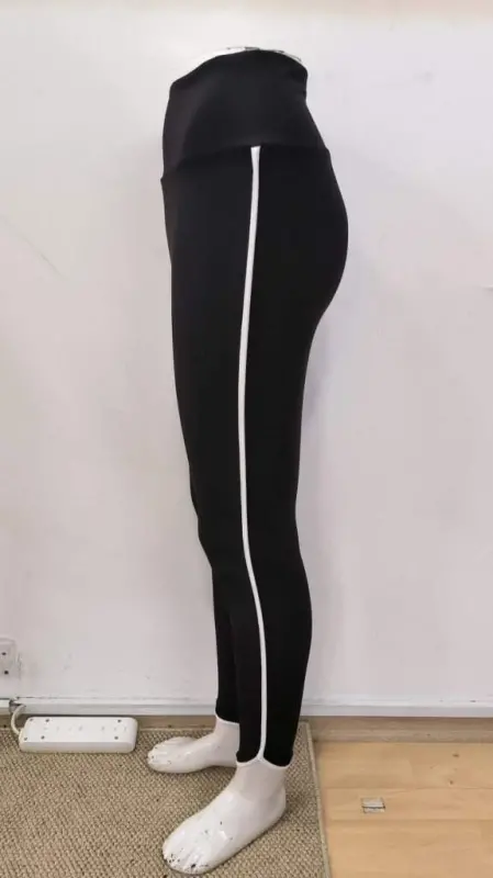 Kadın Yüksek Bel Yan şerit Detaylı Dalgıç Tayt - 7