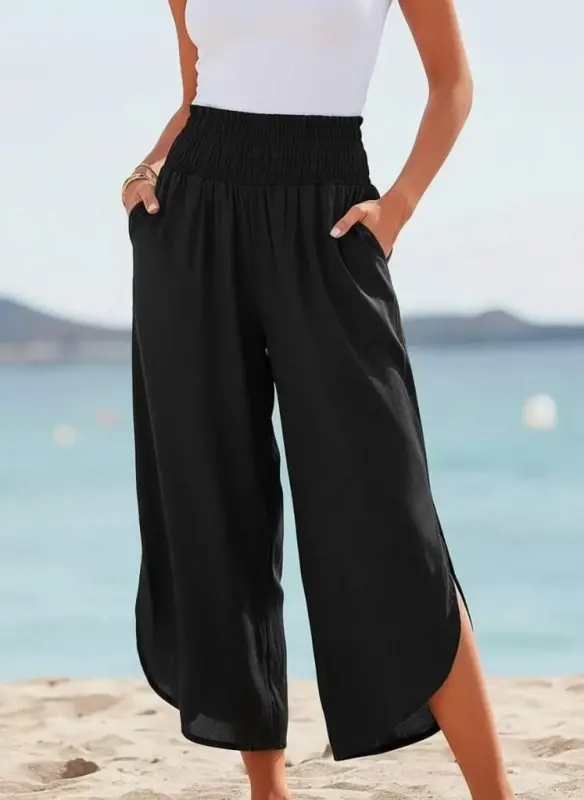 Kadın Yüksek Bel Yandan Yırtmaç Detaylı Aerobin Pantolon - 2