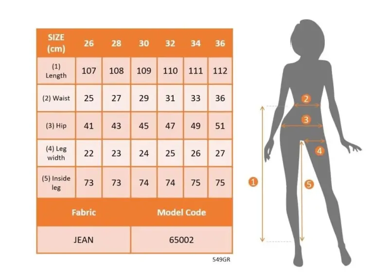 Kadın Yüksek Bel Yanları Lastik önü Düğmeli Kot Pantolon - 5