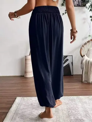 Kadın Yüksel Bel Yoğun Büzgü Detaylı Aerobin Pantolon - 3