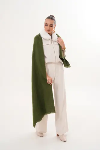 Kadın Yumuşak Dokulu Düz Atkı-Haki - RITAGARCIA (1)