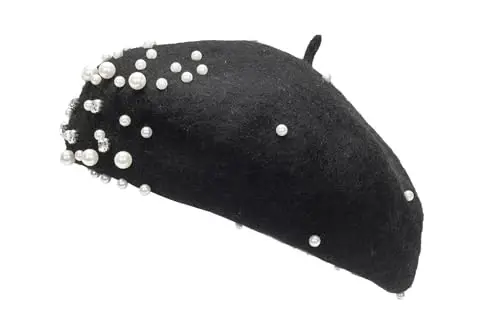 Women Wool Beret Hat, Classic French Style Artist Hat, Solid Color Chic Winter Warm Cap for Girls - 7