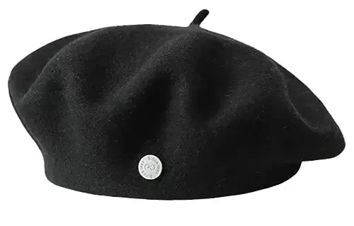 Women Wool Beret Hat Classic French Wool Hat Artist Beret Cap Winter Solid Color French Beanie Cap Hat Vintage Berets - 1