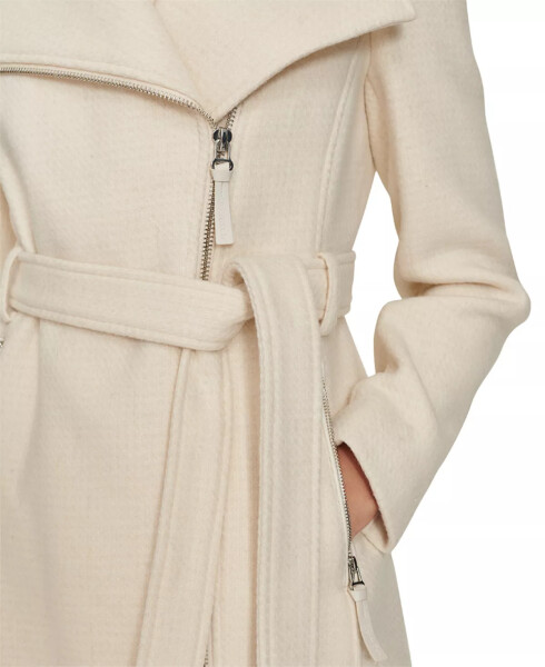 Womens Wool Blend Belted Wrap Coat, Created for Modazone - Nude - 5
