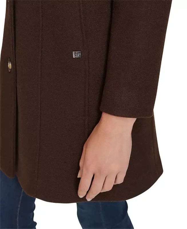Womens Walker Coat-Chocolate Melange - 4