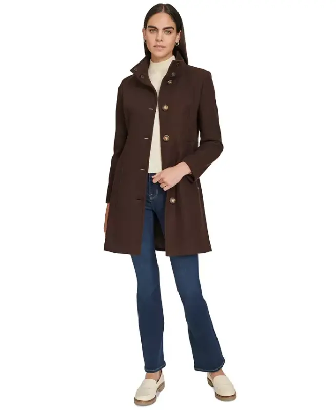 Womens Walker Coat-Chocolate Melange - 6
