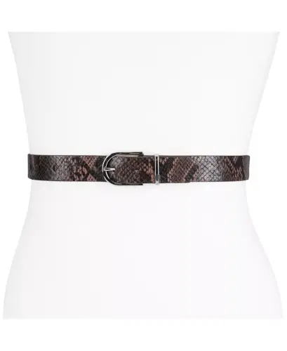 Women's Rounded Buckle Trouser Pant Dress Belt - 10
