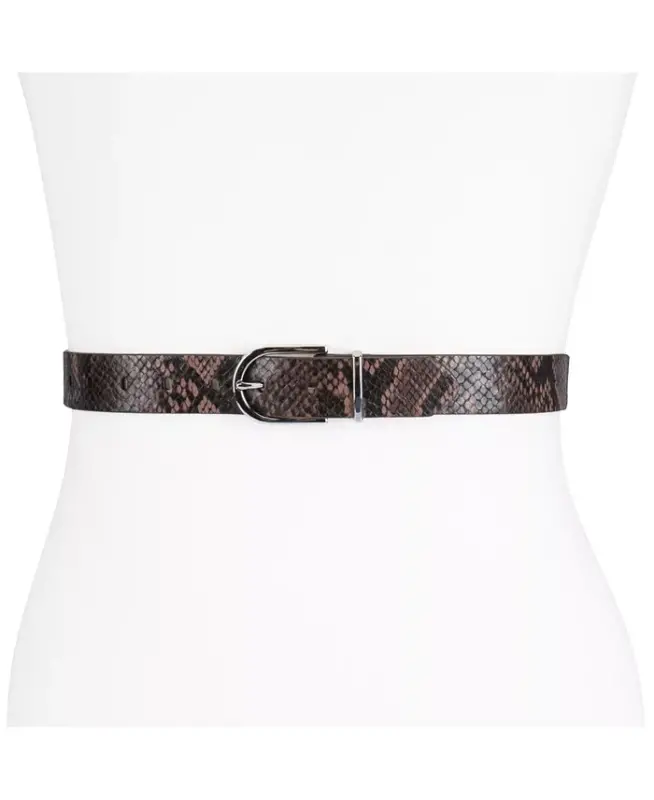 Women's Rounded Buckle Trouser Pant Dress Belt - 5