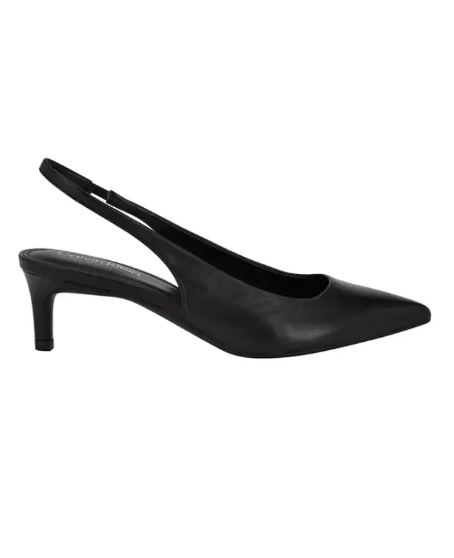 Kadın Zarif Kedi Topuklu Slingback - Siyah - 2