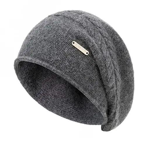 QUEENFUR Knit Slouchy Beanie Hats for Women CasModazoneere Ski Cap Knitted Wool Soft Warm Winter Hat - 1
