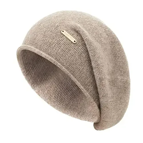 QUEENFUR Knit Slouchy Beanie Hats for Women CasModazoneere Ski Cap Knitted Wool Soft Warm Winter Hat - 1