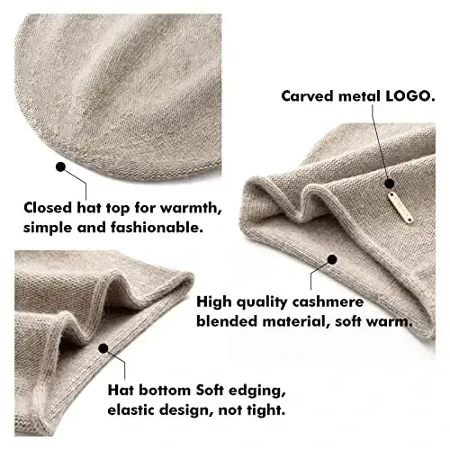 QUEENFUR Knit Slouchy Beanie Hats for Women CasModazoneere Ski Cap Knitted Wool Soft Warm Winter Hat - 6