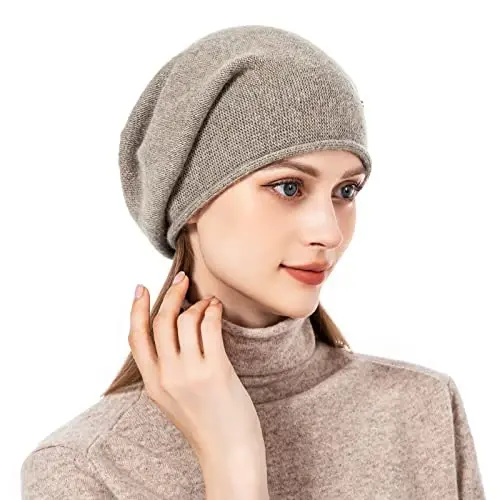 QUEENFUR Knit Slouchy Beanie Hats for Women CasModazoneere Ski Cap Knitted Wool Soft Warm Winter Hat - 3