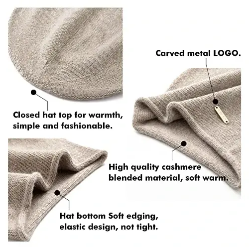 QUEENFUR Knit Slouchy Beanie Hats for Women CasModazoneere Ski Cap Knitted Wool Soft Warm Winter Hat - 6