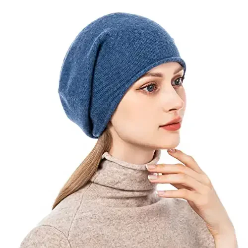 QUEENFUR Knit Slouchy Beanie Hats for Women CasModazoneere Ski Cap Knitted Wool Soft Warm Winter Hat - 3