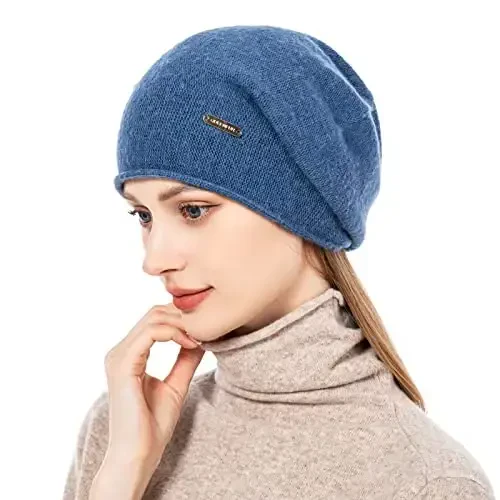 QUEENFUR Knit Slouchy Beanie Hats for Women CasModazoneere Ski Cap Knitted Wool Soft Warm Winter Hat - 4