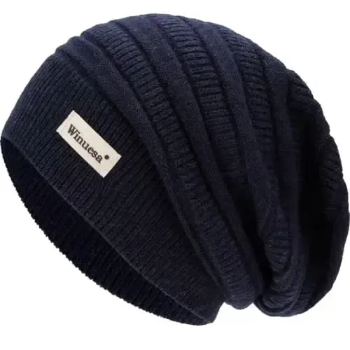 60% CasModazoneere Slouchy Beanie for Women, Knit Beanie Hat for Winter and Fall, Soft Warm Wool Slouch Winter Hats for Ladies - Modazone