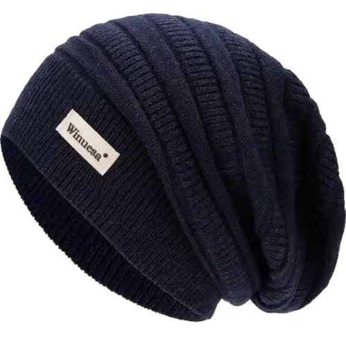 60% CasModazoneere Slouchy Beanie for Women, Knit Beanie Hat for Winter and Fall, Soft Warm Wool Slouch Winter Hats for Ladies - 1